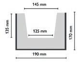 Våra takbjälkar i lättviktsmaterial har dimensioner och