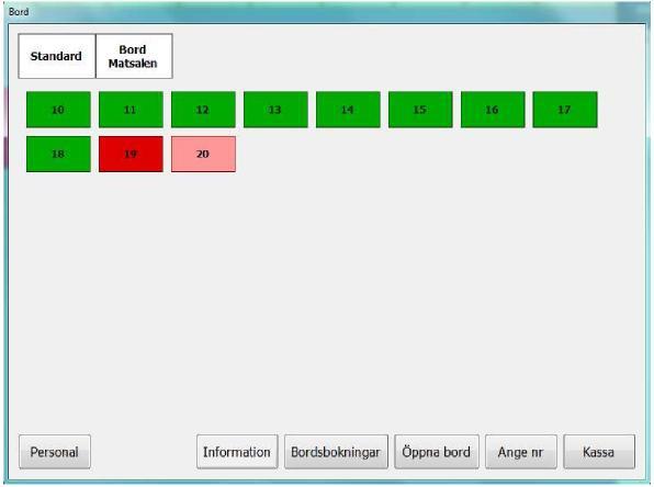 Bordshantering [101] Programvaran har stöd för bordshantering av notor. De olika borden visas i olika färger beroende på status.