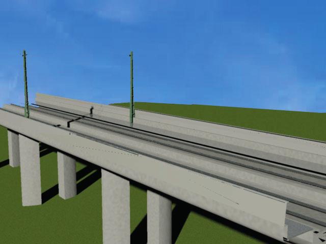 3.2 Utformning av bro Figur 62 visar den slutgiltiga utformningen av hur en prefabricerad järnvägsbro bro skulle kunna se ut.