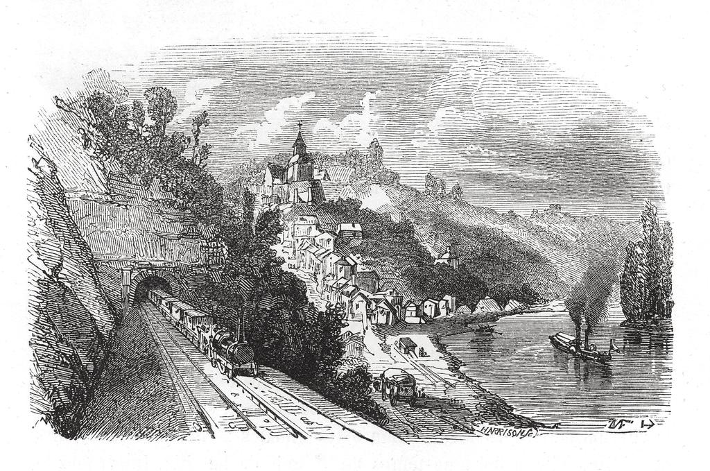 Järnvägen mellan Rouen och Paris öppnade endast några månader innan Wallin avverkade
