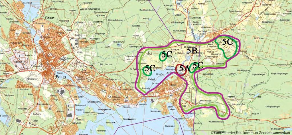 5. Hosjön I området finns i huvudsak större åkermarker. Markerna ligger antingen i dalgång eller i sluttning ned mot sjön Hosjön.