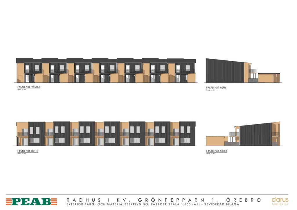 OLIVGAT 7 FASADRITNINGAR Fasad mot väster Fasad mot norr Fasad mot öster Fasad mot söder +2.75 2500 2500 SEKTION, A GRUNDPLANLÖSNING 2500 SKALA 1 : +2.75 100 2500 +0.