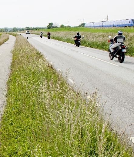 Omkomna och skadade på motorcykel per olyckstyp 2005-2013 (allvarligt skadade 2007-2013) 70% 60% 50% 40% 30% 20% 10% 0% omkomna svårt