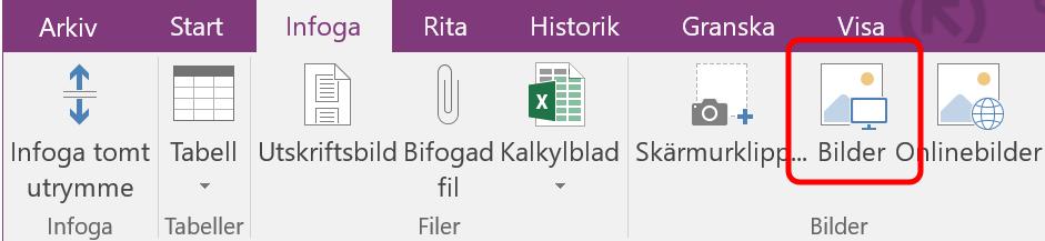 Efter en liten stund återspeglas ändringarna i OneNote