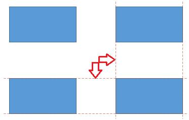 35 Stödlinjer för att placera objekt i linje och på rätt avstånd från varandra.