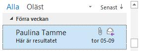 Det innebär också att om du inte hittar vad du söker så kan du prova Inkludera äldre resultat för att även söka i äldre e-post. Värt att notera är då att den sökningen kommer att ta lite längre tid.