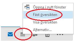 46 Då kommer kalendern i det här fallet att placeras fast i högra kanten av Outlook. Dockad kalender.