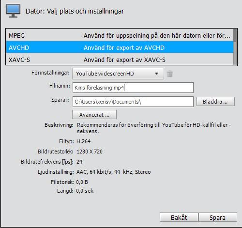 2. När videofilen är importerad i Premiere Elements (det tar en stund) kan du göra ytterligare ändring av innehållet t.ex.
