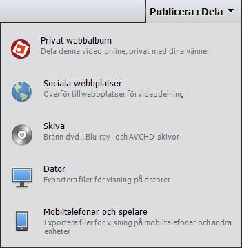 Se nästa sida för tips om funktioner i Premiere Elements. 3. Till sist ska du exportera filen i ett format som passar GUL 5.