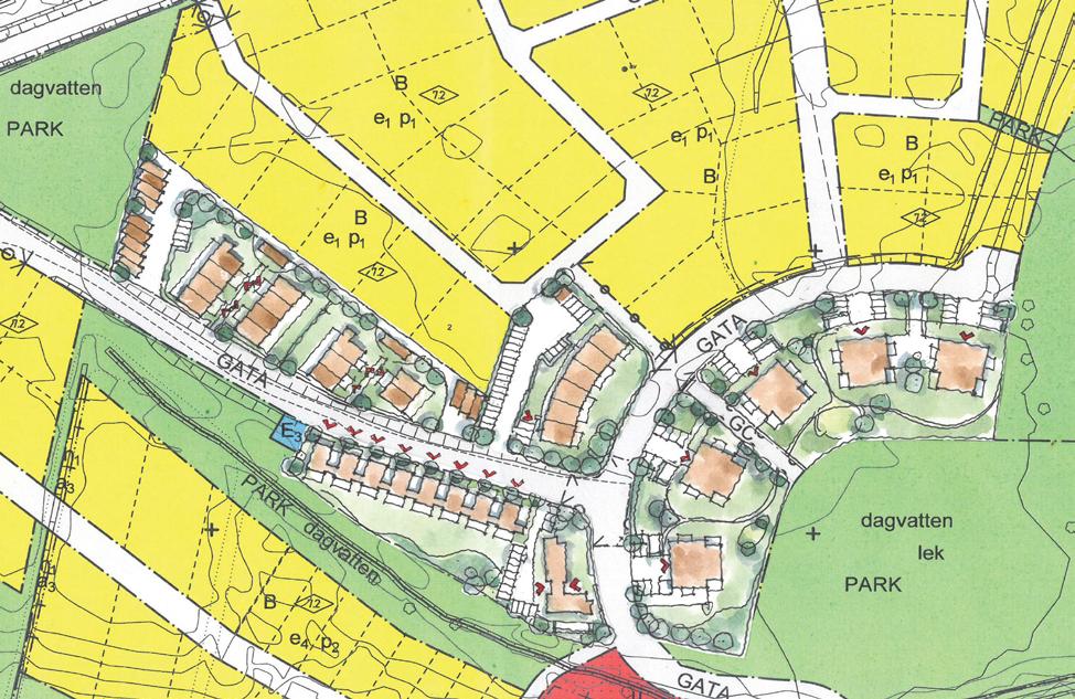 Planritningar med bostadsutformning Situationsplan 9 GARAGE/FÖRRÅD 6 P FÖRRÅD II RADHUS 13 LGH 18P CYKLAR I ANSLUTNING TILL RADHUS OCH KEDJEHUS II II II II KEDJEHUS 8 LGH 8P 32 CYKLAR ALLMÄN GÅRD 8