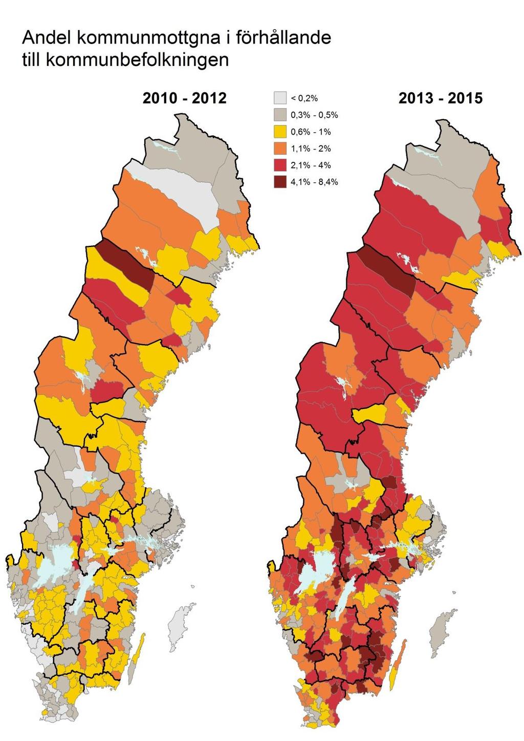 Källa: Migrationsverket, Boverkets bearbetning Andel