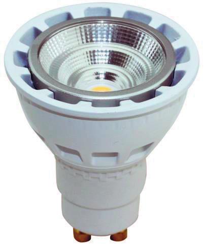 LED Ljuskällor Solo LED GU10 5W 230v Dimbar CE, TUV, EMC, RoHS Godkänd COB LED Livslängd: 25 000h Ljusspridning: 36 Watt: