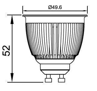 ljusflöde: 338lm LED: COB LED Färgtemperatur: 2700k Sockel: GU10 Färgåtergivning: RA>88 83 858 20 Solo LED GU10 6W 230v