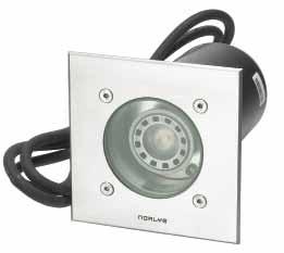 1554 Rund modell Frostat glas 5,4W LED, GU 10 Stål, E 7761480 5,4W LED, GU10, 350 lm, 2700K, 40D,