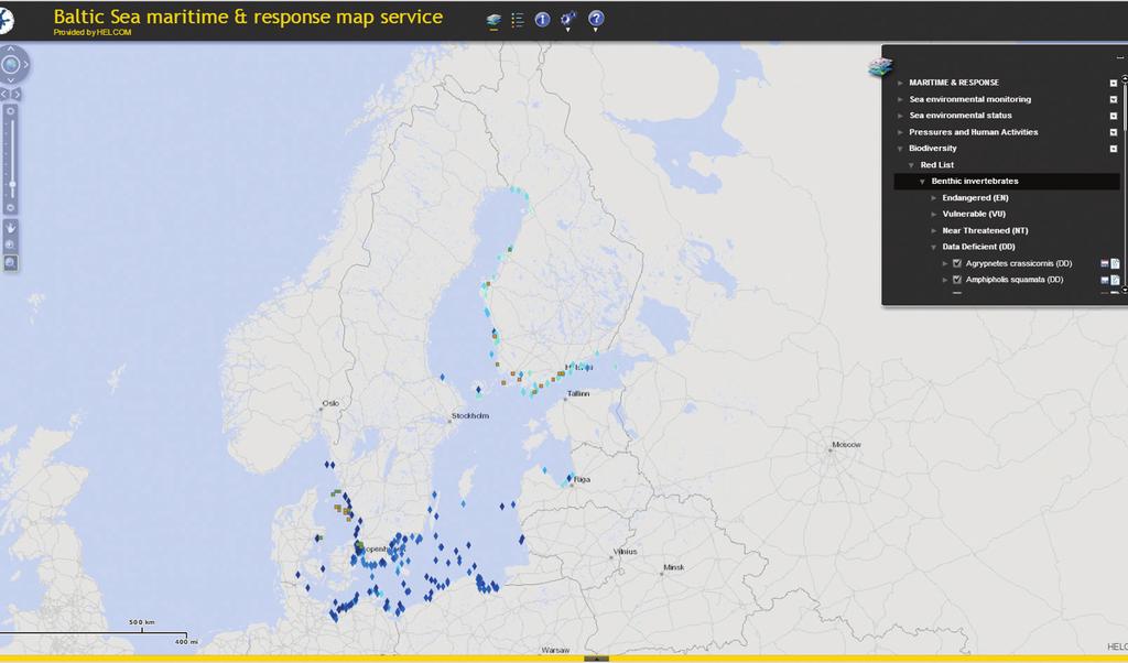 INNAN NI SER FILMEN HELCOM GRAFIK ÖVER ÖSTERSJÖN På följande webbsida kan man utforska allt från olaglig tömning av olja, hur olika områden belastas av kväve till status på ekosystemens tillstånd.