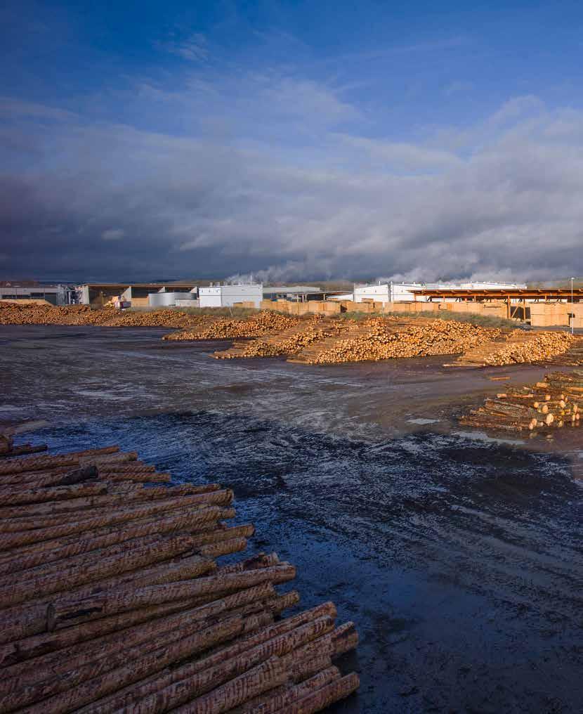 LOGISTIK FOTO: BOSSE LIND Logistik i världs Till Holmens båda industrier i Braviken levereras varje år omkring två miljoner kubikmeter råvara.