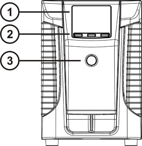 UPS VYER FRONTVY Display Knappar ON/OFF