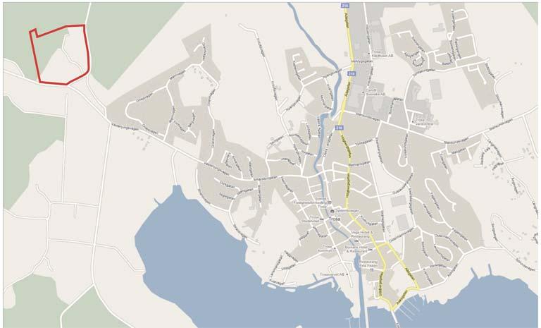 PLANBESKRIVNING Detaljplan för Tureholm 2:277, 2:355, 2:362 och 2:363, Trosa kommun 4 PLANDATA Läge, avgränsning och areal Planområdet ligger nordväst om centrala Trosa.