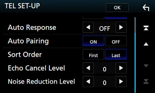 Bluetooth-kontroll Inställning av Hands-Free Du kan göra olika inställningar av handsfreefunktionen. 1 Tryck på knappen [MENU]. hhpopup-menyn visas. 2 Tryck på [SETUP]. hhskärmen SETUP Menu visas.