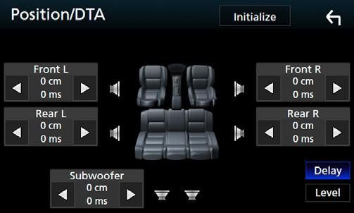 Stage EQ Du kan justera höjden på högtalarna virtuellt för att passa din lyssnarposition. OFF / LOW / MIDDLE / HIGH (AV/LÅG/ MELLAN/HÖG).