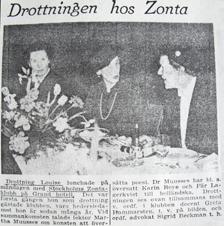 Glimtar från årsberättelserna 1941 Ordförande Edith Klarin. Docent Karin Kock var aktiv i Committee on Public Affairs, ZI.