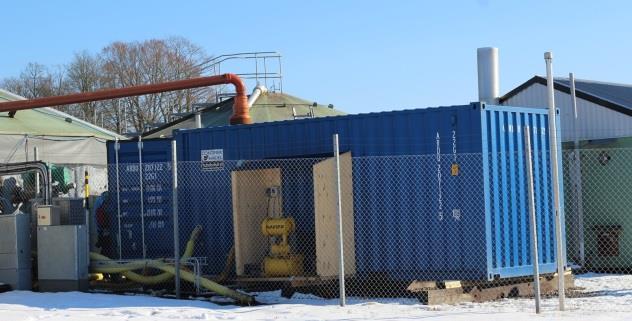 Reducera svavelvätehalten i biogasen till < 300 ppm med processintern