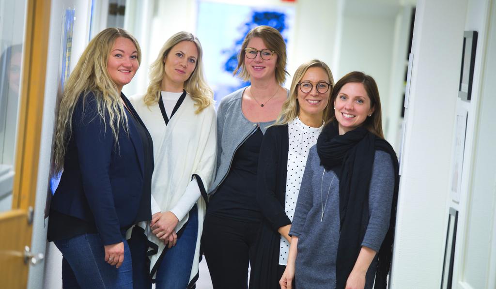 FÖRETAGANDE Tanja Hjertquist, Anna Malm, Maria Simann, Malin Andersson och Jill Stor tror alla att både näringsliv och skola vinner på att samarbeta.
