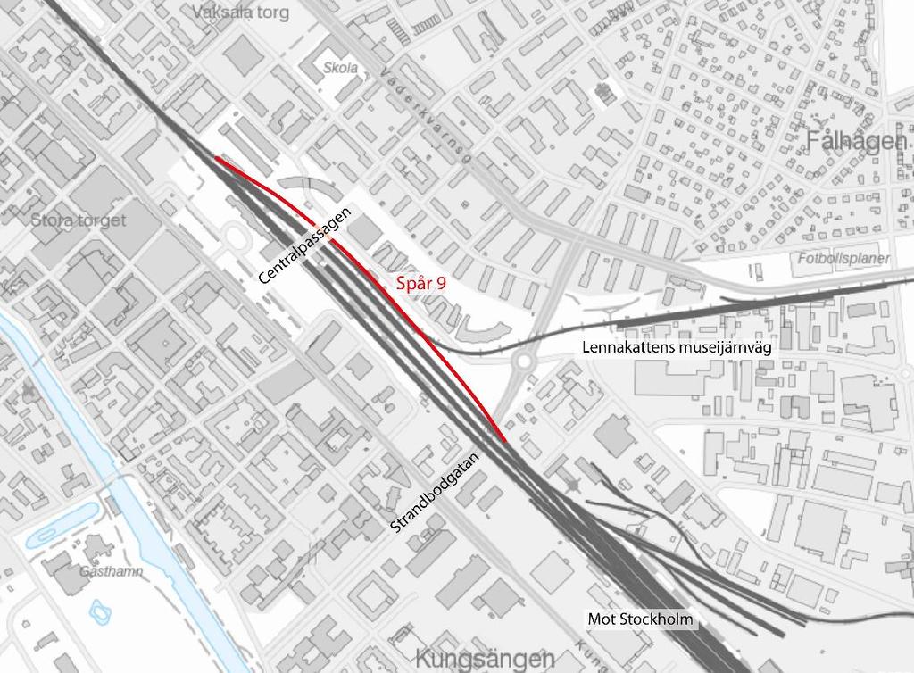 cirkulationsplatsen justeras/byggas om för att hålla samma körbara fria höjd som för intilliggande broar.