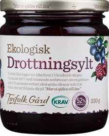 Ekologisk Drottningsylt Den kungliga sylten är gjord av hallon och blåbär i perfekta proportioner för att framhäva