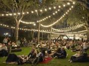 PICKNICKEN Ljusslingor skapar en stämningsfull plats under mörkrets timmar.