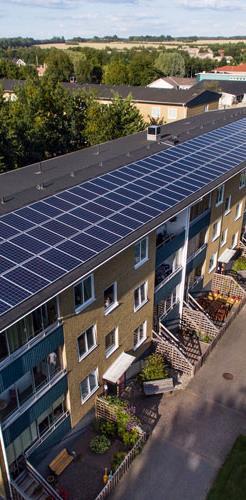Solceller Två pågående projekt Riksbyggen Brf Högalid i Trelleborg Riksbyggen Brf