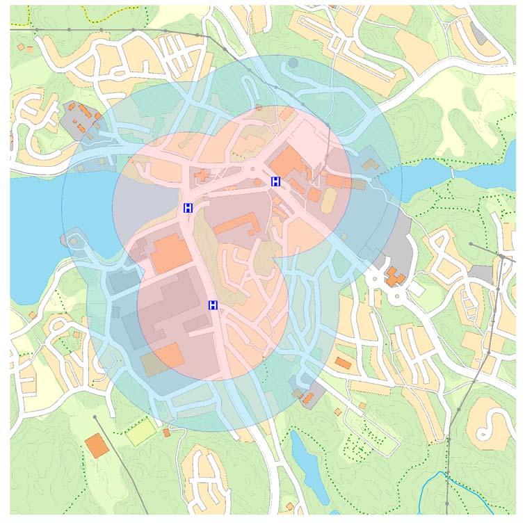 3.2 Detaljplaneförslagets hållplatslägen Villagatans hållplats är flyttad till en ny fyrvägskorsning i form av en cirkulationsplats vid Villagatan.