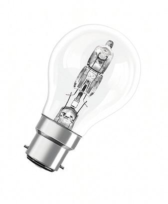 HALOGENLAMPOR XENON Halogenlampor med Xenon tekniken förbrukar mindre ström än en vanlig halogenlampa. Mellan halogenbrännaren och ytterskalet fylls lampan med xenongas.