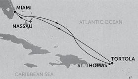 Bahamas & Florida Dag 1 Avgång New York 15:00 Dag 2 Till havs Dag 3 Port Canavaral (Orlando), Florida Dag 4 Great Stirrup Cay, Bahamas Dag 5 Nassau, Bahamas Dag 6 Till havs Dag 8 Ankomst New York