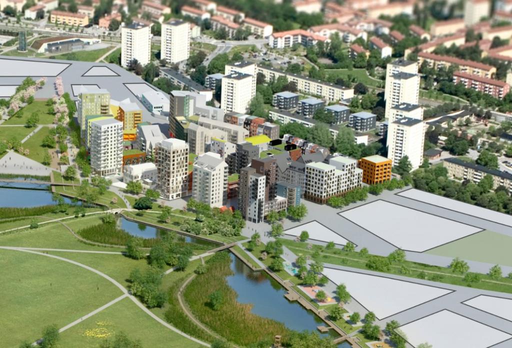 Den föreslagna byggnadsstrukturen tillför en ny stadsbyggnadskaraktär till Stockholm, med en stor blandning av volymer, funktioner och gestaltningsuttryck inom samma kvarter.