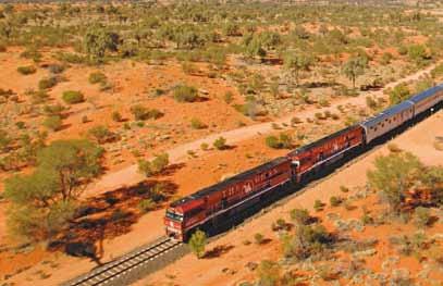 Resan från Adelaide till Alice Springs tar drygt ett dygn, och det gör också resan från Alice Springs till Darwin.