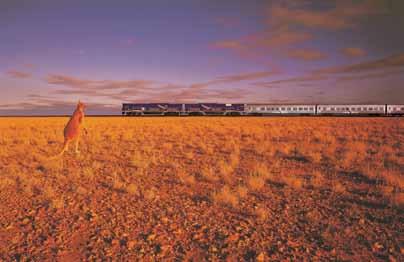 Från Sydney på Australiens östkust tvärs över hela kontinenten till Perth på västkusten är det 4352 kilometer och det tar Indian Pacific 3 dygn att korsa kontinenten Resan med Indian Pacific är ett