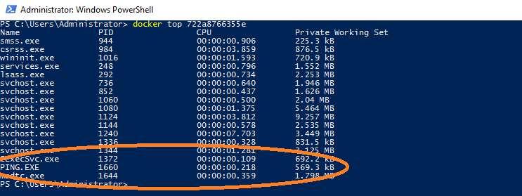 4 I mitt fall har PING.EXE PID 1660.