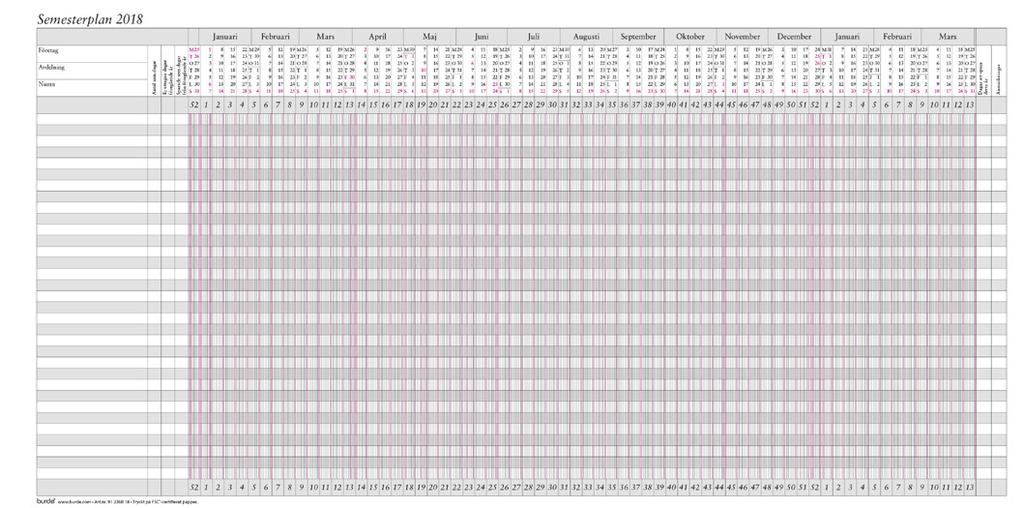 tre följande åren. FSC. Format: 120x370 mm. 80083, Årsblad.