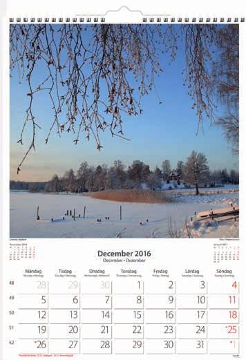 97276 BEAUTIFUL SWEDEN Kalender med bilder från