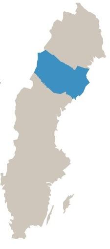 Landareal: 55 190 km 2 1/8 av Sverige och är landets näst största län `ll ytan.