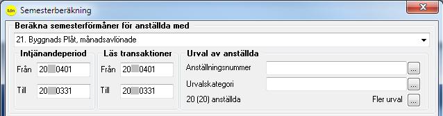 Egna anteckningar specifikt för din semesterberäkning: Observera att om du använder dig av brutna perioder, som inte överensstämmer med intjänandeåret, måste du