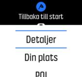 3. Dra uppåt eller tryck på den nedre knappen för att bläddra igenom listan. Dra åt höger eller tryck på mittknappen för att lämna informationsvyn. 3.13.