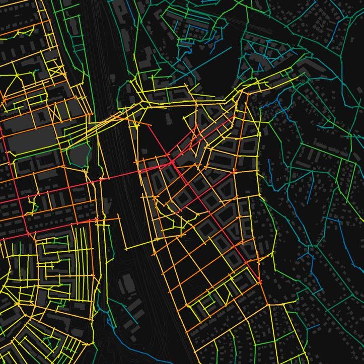 GÅNGBRON I ETT SYDLIGARE LÄGE UTGÖR ETT STARKT RUMSLIGT SAMBAND MELLAN INNERSTADEN OCH FORSÅKER OAVSETT OM DIAGONALEN FÖRLÄNGS TILL MÖLNDALS BRO ELLER INTE För att reda ut effekten av diagonalens