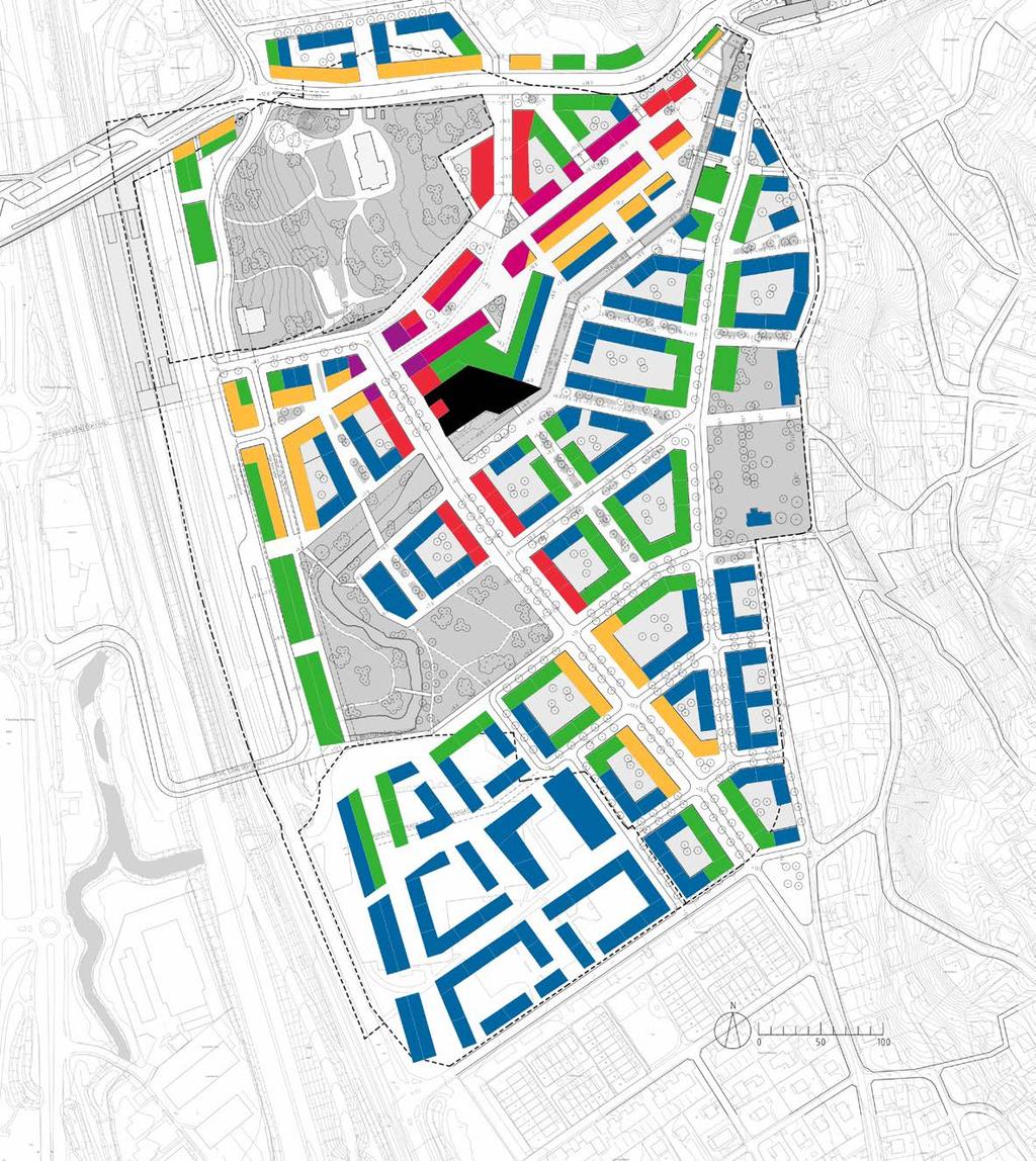 HANDELSPOTENTIAL UTIFRÅN VARDAGLIGA FLÖDEN 2030 BÄSTA HANDELSLÄGE DÄR INDUSTRIGOLVET MÖTER DIAGONALEN OCH STATIONSKOPPLING Stationskopplingen bedöms ha de högsta flödena och i denna punkt möter