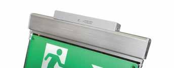 amergency Sign LED Användningsområde För hänvisning av utrymningsvägar vid strömbortfall i allmänna lokaler så som hotell, kontor, skolor, butiker etc. Utförande Avsedd för permanentdrift.