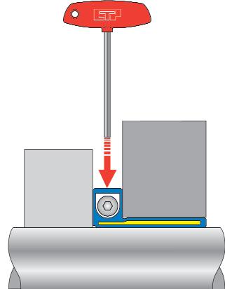 Inget utrymme behöver reserveras längs axeln för monteringsverktyg. Ett annat maskinelement kan placeras ända upp mot ETP förbandets fläns.