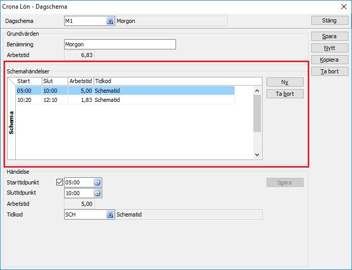 Automatisk OB-beräkning Çrona Lön Handbok III 6 Ange den Tidkod som händelsen ska föras till. Gäller det vanligt schematid anger du tidkoden SCH. I annat fall söker du bland de aktiva tidkoderna med.