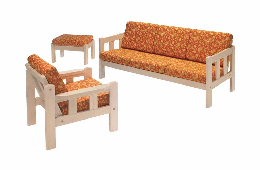SCANIA fåtölj/soffa 510 830 790 1360 1940 Massiv och extremt stabil trästomme. En komplett möbelserie som har en mängd kombinationsmöjligheter.