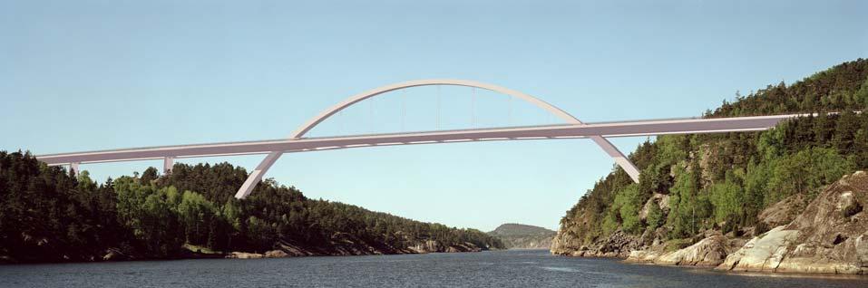 The arch is very slender and the span of 247 m is the longest in the world for a bridge of this type.